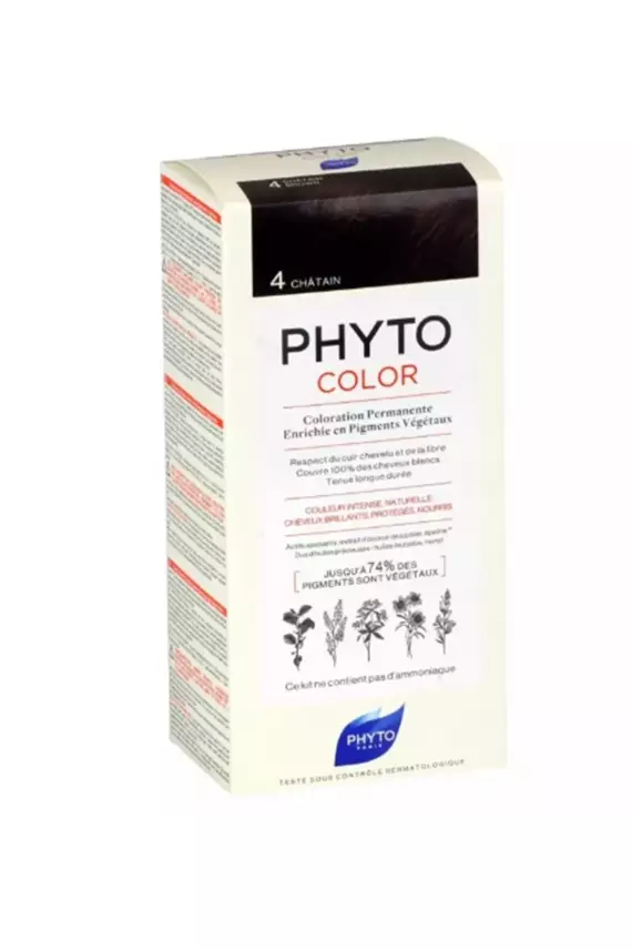 Phyto Phytocolor 4 Kestane Amonyaksız Kalıcı Bitkisel Saç Boyası - 1