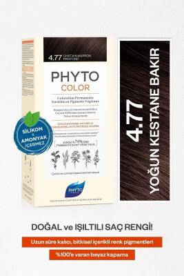 Phyto Phytocolor Bitkisel 4.77 Yoğun Kestane Bakır Saç Boyası - 1