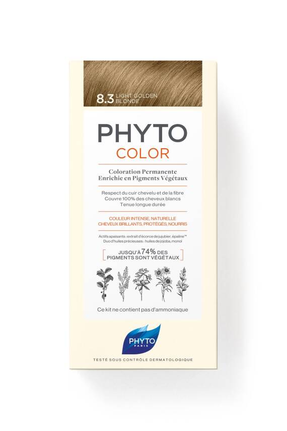 Phyto Phytocolor 8.3 Light Golden Blonde 8.3 Sarı Dore Bitkisel Saç Boyası - 5