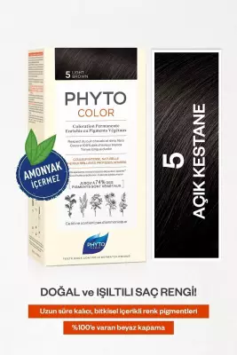 Phyto Phytocolor Bitkisel 5 Açık Kestane Saç Boyası - 1