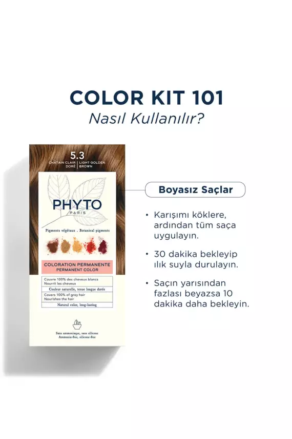 Phyto Phytocolor Bitkisel 5.3 Açık Kestane Dore Saç Boyası - 4