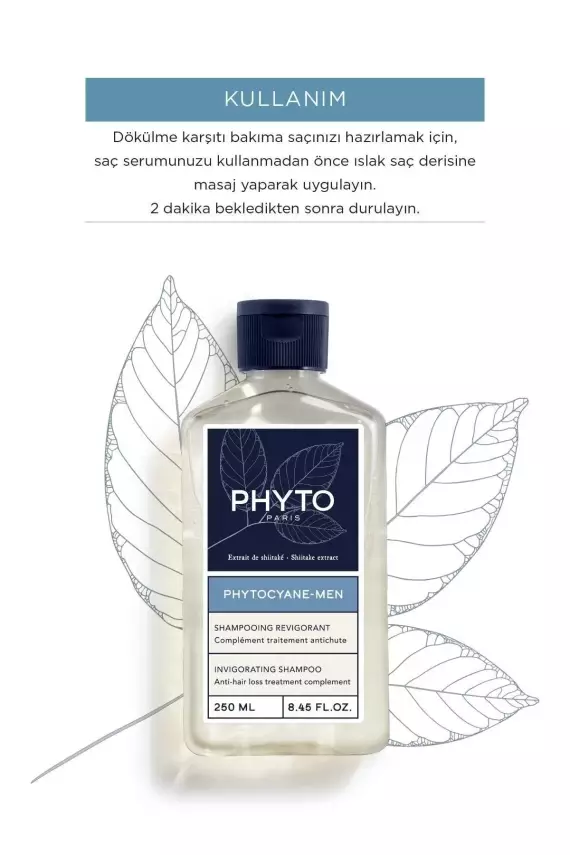 Phyto Phytocyane Men Erkek Tipi Dökülme Karşıtı Etkili 250 ml Canlandırıcı Şampuan - 2