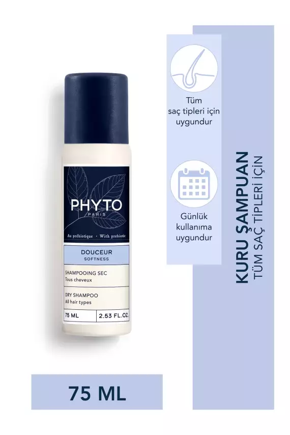 Phyto Softness Dry Shampoo Tüm Saç Tipleri İçin 75 ml Kuru Şampuan - 1
