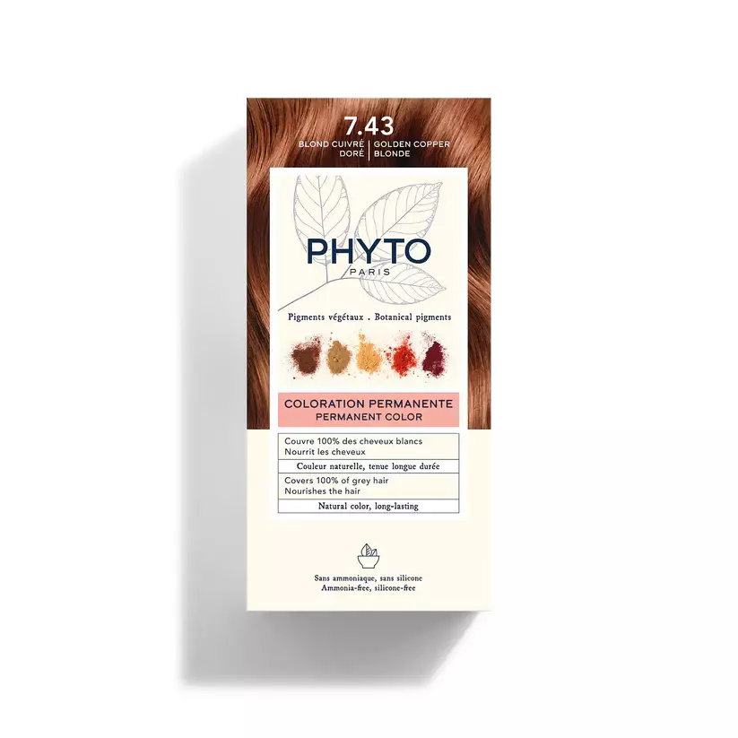 Phytocolor 7.43 Kumral Bakır Dore Amonyaksız Kalıcı Bitkisel Saç Boyası - 1