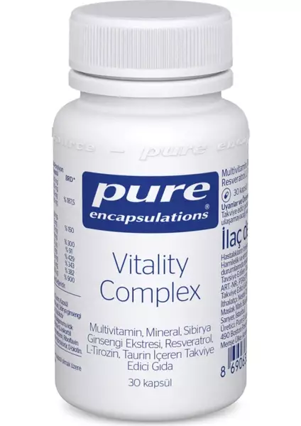 Pure Encapsulations Vitality Complex 30 Kapsül - 1