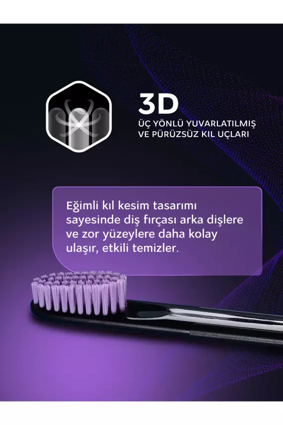 R.O.C.S. Black Edıtıon Beyazlatıcı Diş Fırçası Siyah Kıl - 3