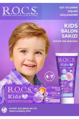 R.O.C.S. Kids 4-7 Yaş Diş Macunu Balon Sakızı 45g - 2