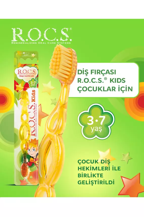 R.O.C.S. Kids Diş Fırça 3-7 Yaş Sarı - 1