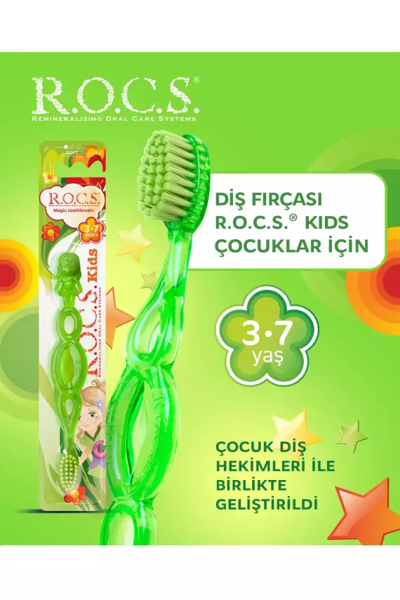 R.O.C.S. Rocs Kıds 3-7 Yaş Diş Fırçası - Yeşil Renk - 1
