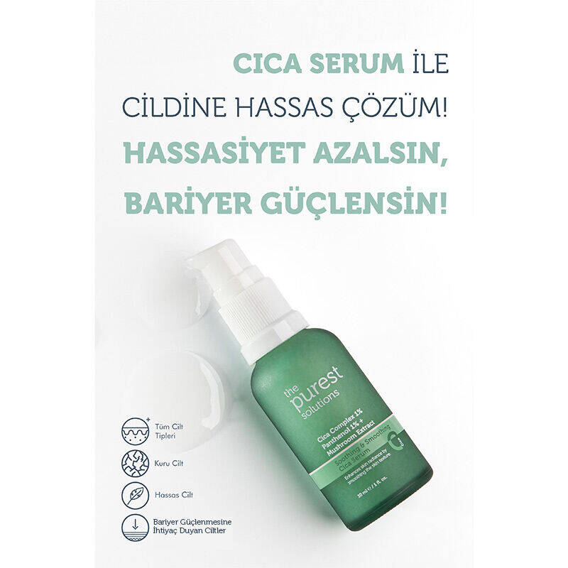 The Purest Solutions 30 ml Hassas Ciltler için Kızarıklık Karşıtı Cica Serum - 2