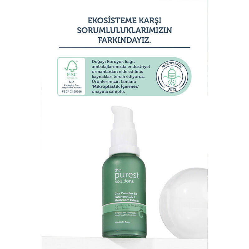 The Purest Solutions 30 ml Hassas Ciltler için Kızarıklık Karşıtı Cica Serum - 3