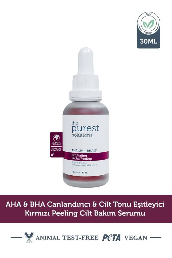 The Purest Solutions AHA 10% + 30 ml BHA 2% Peeling Solution Exfoliating Facial Peeling - 1