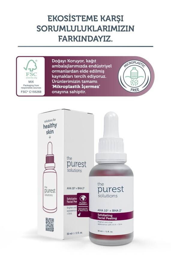 The Purest Solutions AHA 10% + 30 ml BHA 2% Peeling Solution Exfoliating Facial Peeling - 5