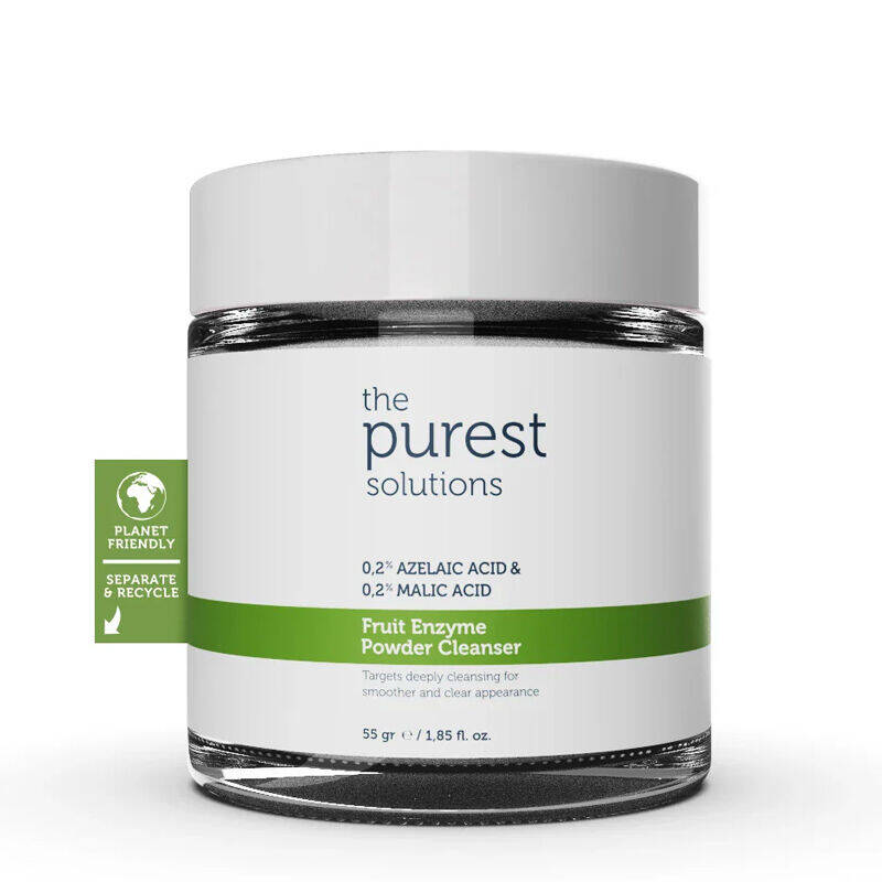 The Purest Solutions 0.6% Azelaic Acid + 0.6% Malic Acid Fruit Enzyme Powder Exfoliator & 55 gr Peeling - 1