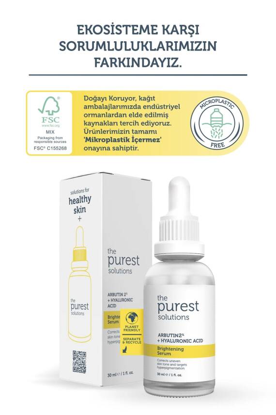 The Purest Solutions Arbutin 2% + 30 ml Hyaluronic Acid Brightening Serum - 5