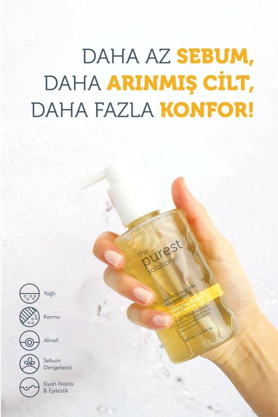 The Purest Solutions Yağlı Ve Karma Ciltler Için Sivilce Ve Siyah Nokta Karşıtı Temizleme Jeli 200 Ml - 1