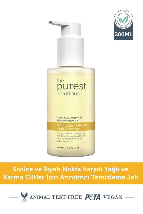 The Purest Solutions Salicylic Acid 200 ml Yüz Temizleme Jeli - 3