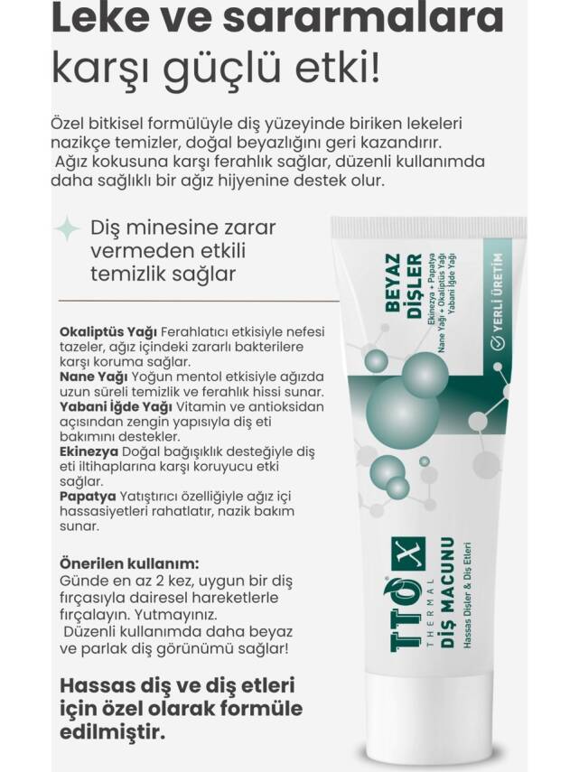 TTO x Hassas Dişler ve Diş Etleri Için Beyazlatıcı Diş Macunu - 3
