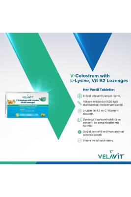 Velavit V-Colostrum with L-Lysine 15 Pastil - 3