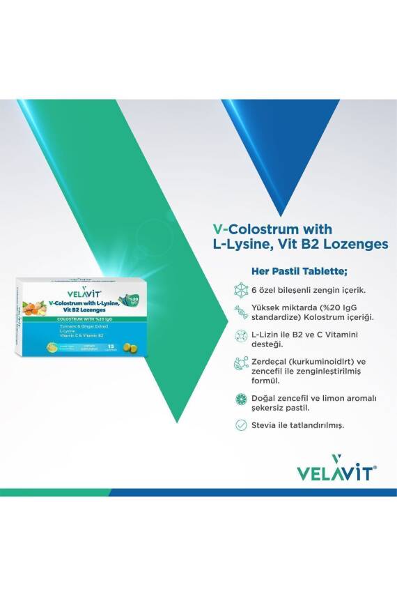 Velavit V-Colostrum with L-Lysine 15 Pastil - 3