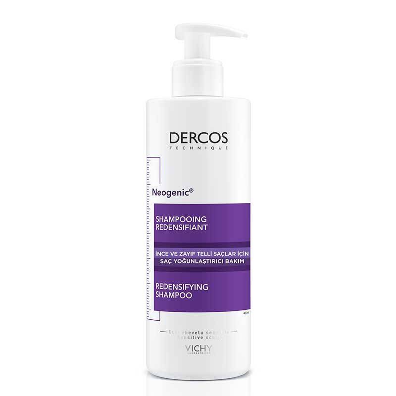 Vichy 400 ml Dercos Neogenic Yoğunluğu Azalan ve Seyrelen Saçlar İçin Dolgunlaştırıcı Hacim Veren Şampuan - 1