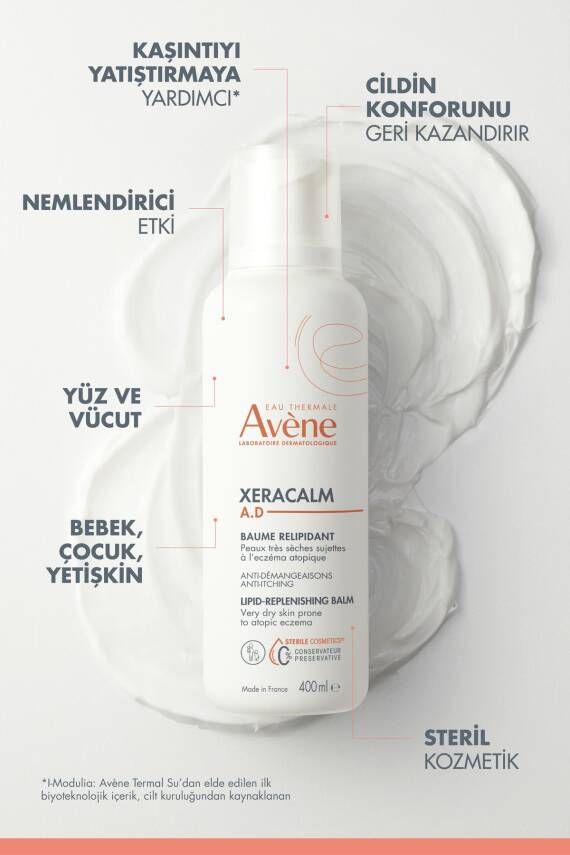 Avene Xeracalm A.D. Atopiye Eğilimli Ciltler İçin Nemlendirici Balsam 400 ml - 4