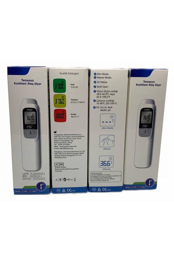 Yasee Life Net Medikal Uzaktan Temassız Ateş Ölçer Ft-100b - 4